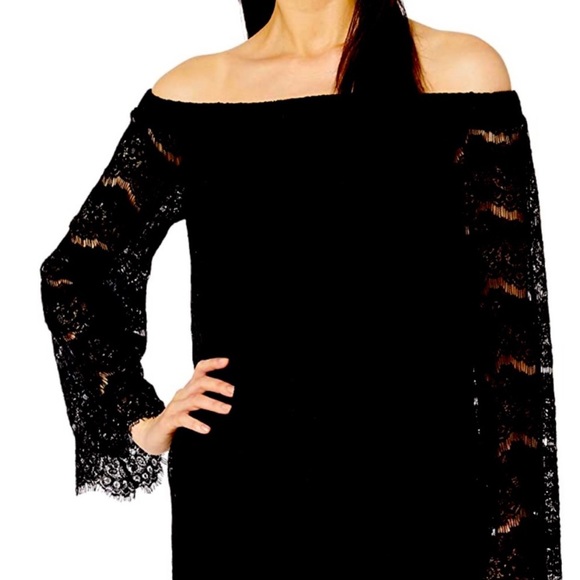 love, Fire Dresses & Skirts - NWOT Love Fire Black Lace Off the Shoulder Dress